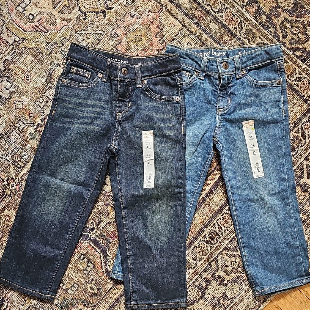2 Pair of Jumping Beans Boys Toddler Jeans